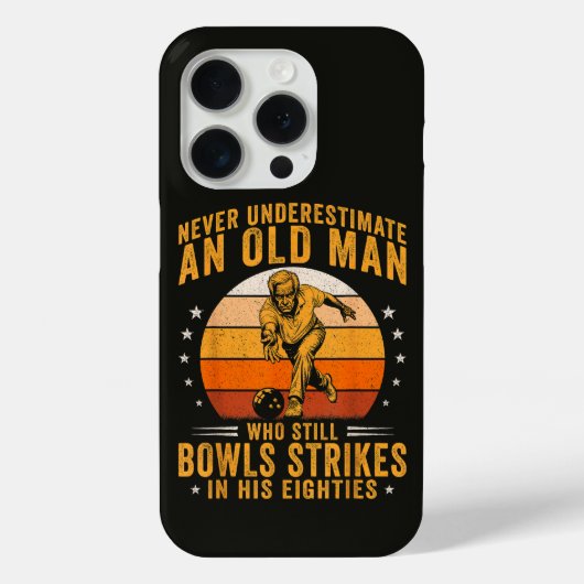 Bowling Opa 80ste verjaardag Case-Mate iPhone Case (Achterkant)