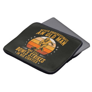 Bowling Opa 80ste verjaardag Laptop Sleeve