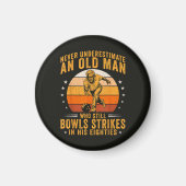 Bowling Opa 80ste verjaardag Magneet (Voorkant)