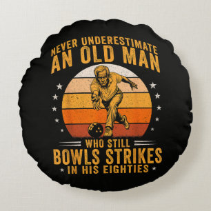 Bowling Opa 80ste verjaardag Rond Kussen
