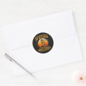 Bowling Opa 80ste verjaardag Ronde Sticker (Envelop)