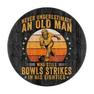 Bowling Opa 80ste verjaardag Snijplank
