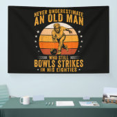 Bowling Opa 80ste verjaardag Spandoek (Beurs)