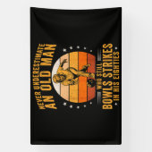Bowling Opa 80ste verjaardag Spandoek (Verticaal)