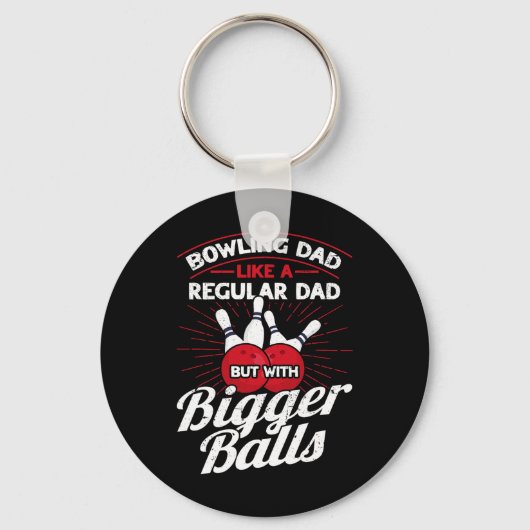 Bowling papa als een gewone vader, maar met groter sleutelhanger (Voorkant)