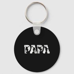 Bowling Papa Bowling Mannen Vaderdag Vintage Sleutelhanger