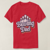 Bowling papa grappig  papa bowler vaders dag t-shirt (Design voorkant)