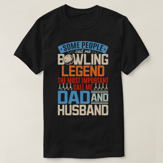 Bowling Papa Skittles Bowling Bowling papa T-shirt (Design voorkant)