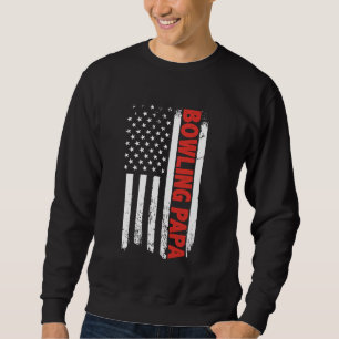 BOWLING PAPA Sport Dad Speler Coach USA Vlag Trui
