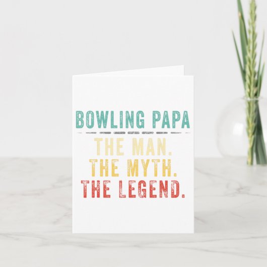 Bowling Papa Vaderdag Cadeau Kaart (Voorkant)