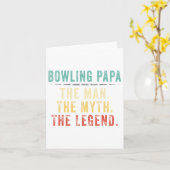 Bowling Papa Vaderdag Cadeau Kaart (Gele Bloem)