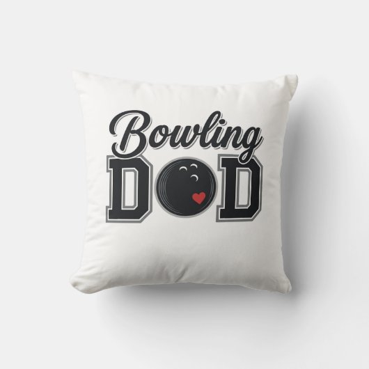 Bowling Papa Vintage Gravure Shirt Ontwerp_1 Kussen (Voorkant)