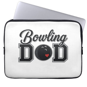 Bowling Papa Vintage Gravure Shirt Ontwerp_1 Laptop Sleeve