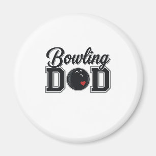 Bowling Papa Vintage Gravure Shirt Ontwerp_1 Magneet