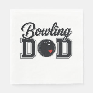 Bowling Papa Vintage Gravure Shirt Ontwerp_1 Servet