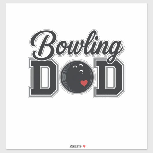Bowling Papa Vintage Gravure Shirt Ontwerp_1 Sticker (Vel)