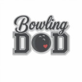 Bowling Papa Vintage Gravure Shirt Ontwerp_1 Sticker (Voorkant)