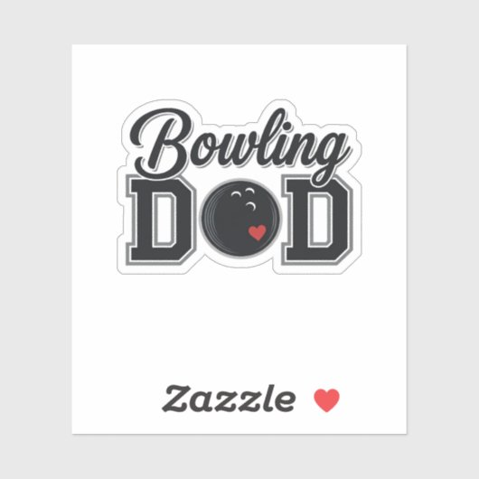 Bowling Papa Vintage Gravure Shirt Ontwerp_1 Sticker (Vel)