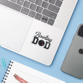 Bowling Papa Vintage Gravure Shirt Ontwerp_1 Sticker (Laptop met iPhone)