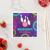 Bowling Paper Napkins Glow Bowling Servet (Insitu)