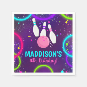 Bowling Paper Napkins Glow Bowling Servet