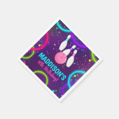 Bowling Paper Napkins Glow Bowling Servet (Hoek)