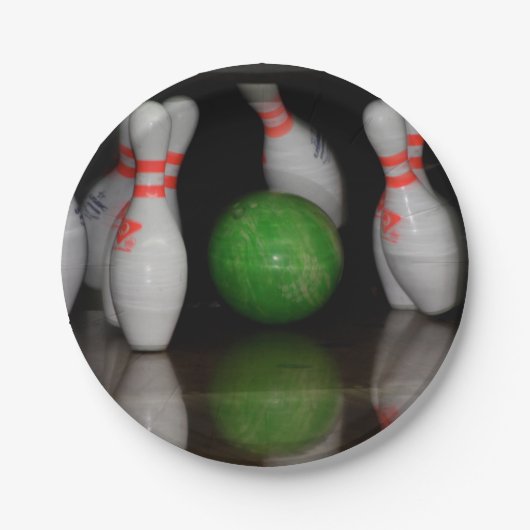 Bowling Papieren Borden Bordje (Voorkant)