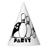 Bowling partij ballen en pinnen feesthoedjes (Voorkant)