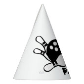 Bowling partij ballen en pinnen feesthoedjes (Links)