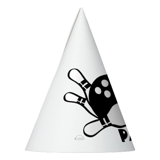 Bowling partij ballen en pinnen feesthoedjes (Links)