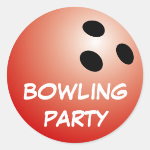 Bowling partij stickers