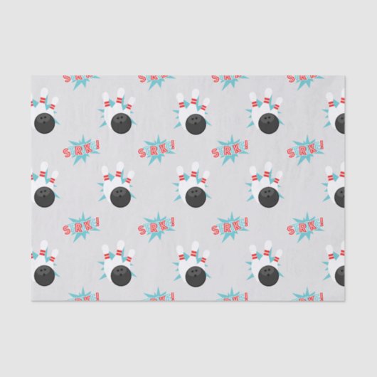 Bowling partij tissuepapier (Voorkant)