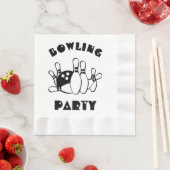 Bowling Party Ball and Pins Paper Napkin Servet (Insitu)