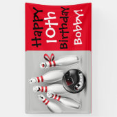 Bowling Party Banner personaliseert 3'x5' (Verticaal)