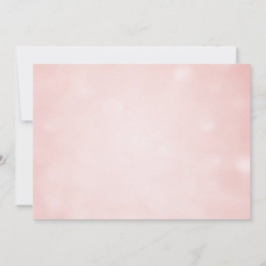 Bowling party, Birthday roze glitter 10th look Kaart (Achterkant)