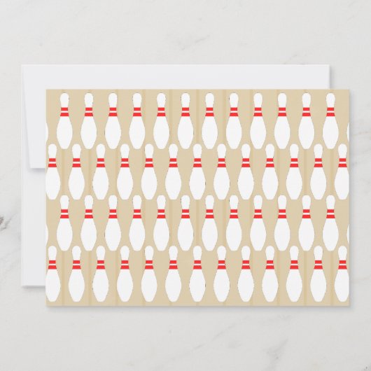 Bowling Party Birthday Uitnodiging (Achterkant)