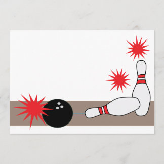 Bowling Party Blank Uitnodiging