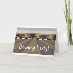Bowling Party! Bowling Alley: Wenskaart Kaart