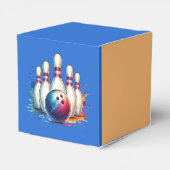 Bowling Party Boy's Anime Verjaardag Bedankdoosjes (Achterkant)