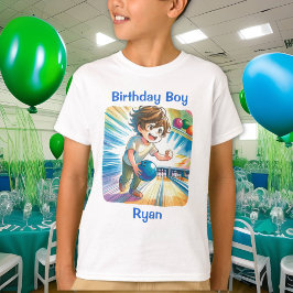 Bowling Party Boy's Anime Verjaardag gepersonalise T-shirt