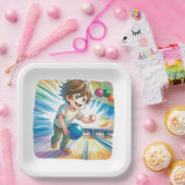 Bowling Party Boy's Anime Verjaardag Papieren Bordje (Feest)