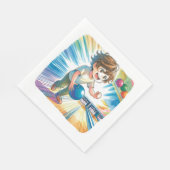 Bowling Party Boy's Anime Verjaardag Servet (Hoek)