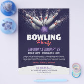 Bowling Party Event Flyer Template (Enkel)