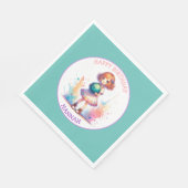 Bowling Party Girl's Anime Verjaardag gepersonalis Servet (Hoek)