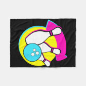 Bowling Party Grappige Retro Bowling Spelers Bowle Fleece Deken (Voorkant (Horizontaal))