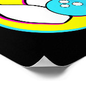 Bowling Party Grappige Retro Bowling Spelers Bowle Poster (Hoek)