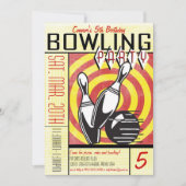 Bowling Party Invitation - Red Kaart (Voorkant)