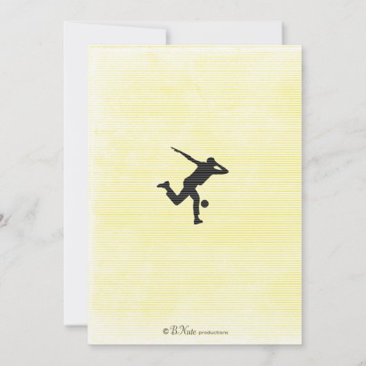 Bowling Party Invitation - Roze Kaart (Achterkant)