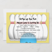 Bowling Party Kaart (Voorkant)