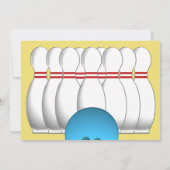 Bowling Party Kaart (Achterkant)